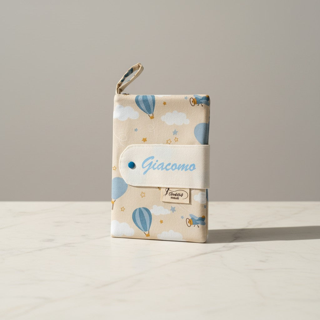 Porta salviette e pannolini personalizzabile in cotone