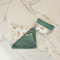 Set bagnetto personalizzabile in cotone - guanto, beauty e asciugamano