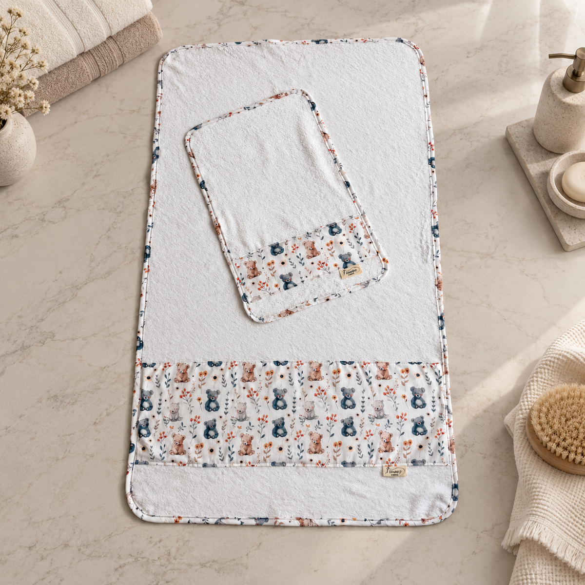 Set asciugamani personalizzabile in cotone