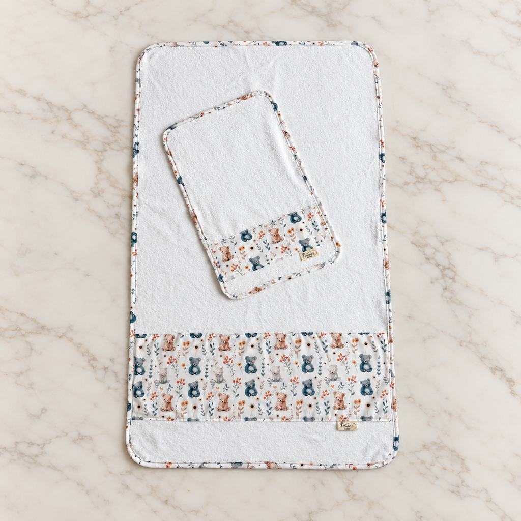 Set asciugamani personalizzabile in cotone