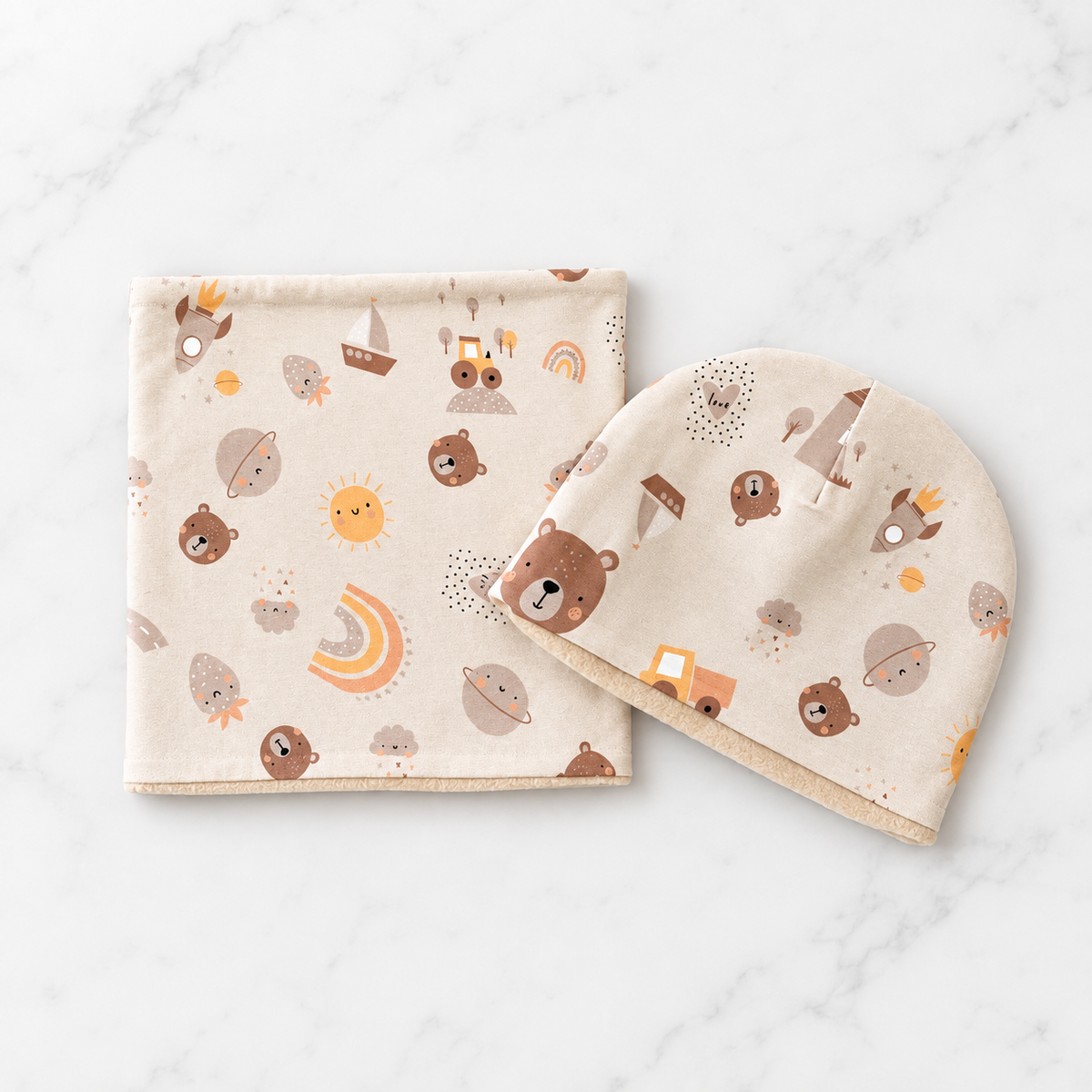 Set scalda collo e berretto - Piccole avventure | Pronta consegna